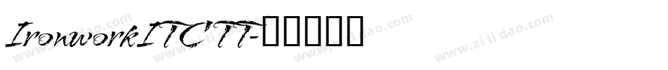 IronworkITC TT字体转换